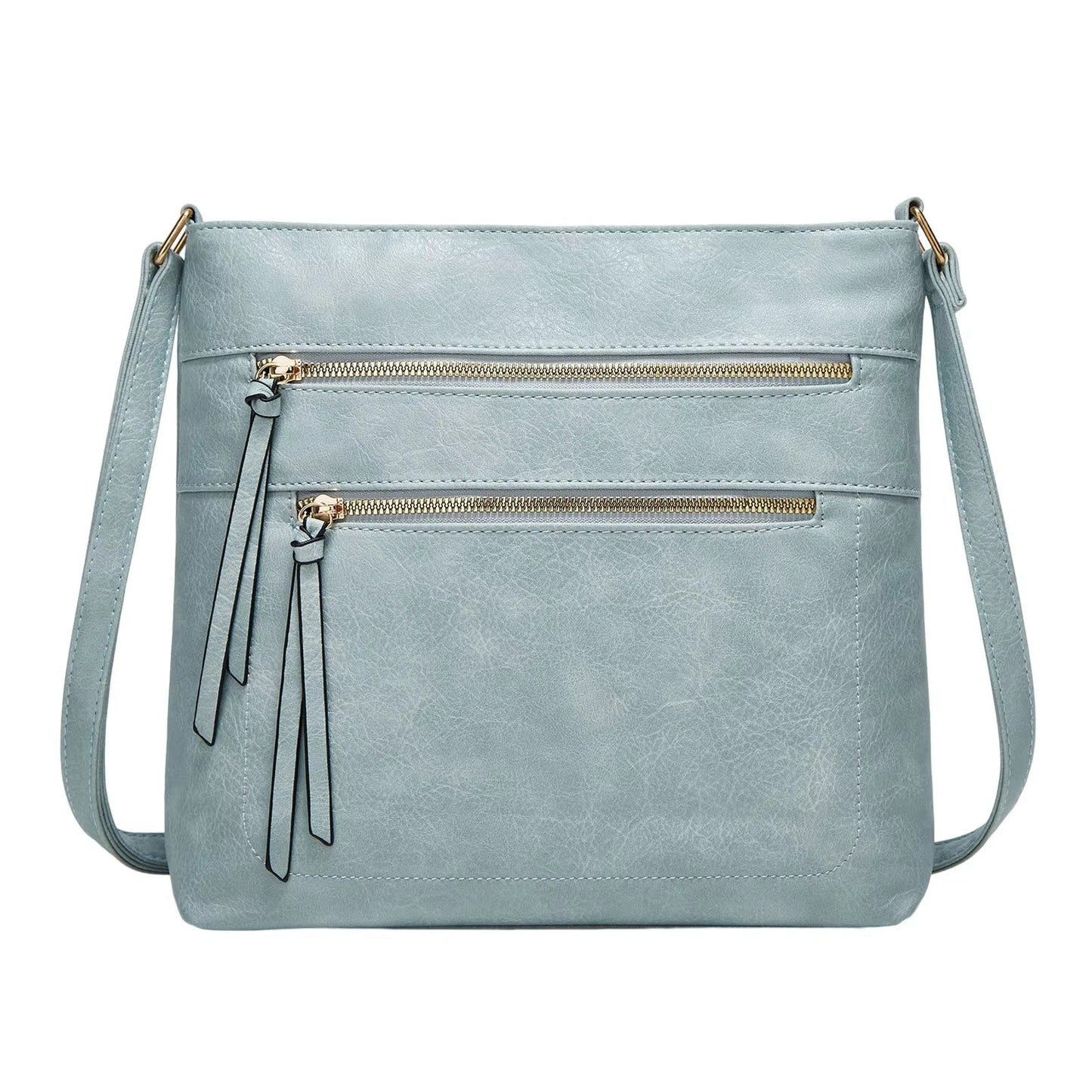 Nina ægte læder crossbody taske elegant kompakt skuldertaske