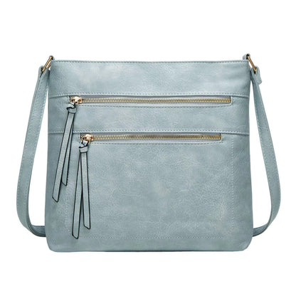 Nina ægte læder crossbody taske elegant kompakt skuldertaske
