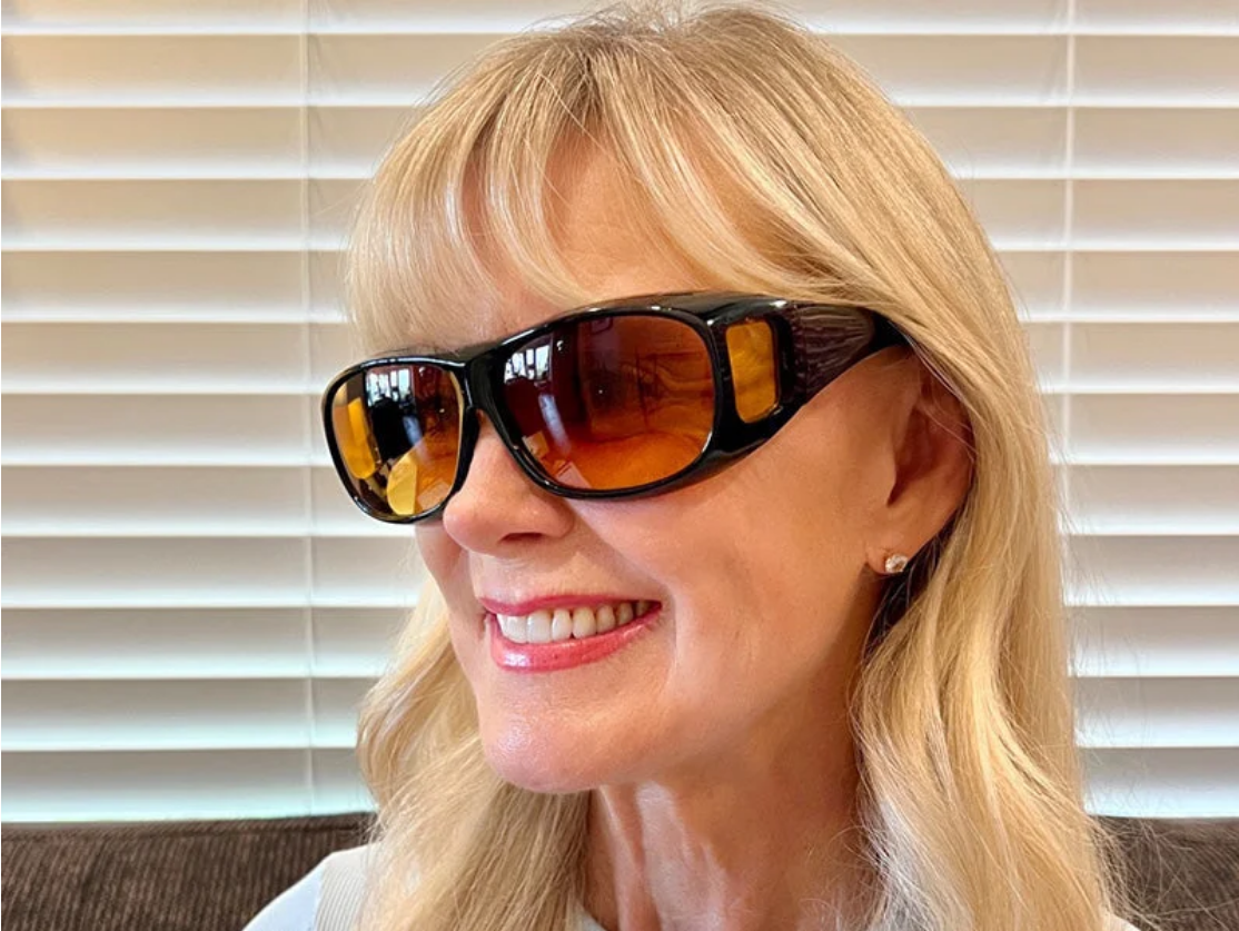NoctiVision Nachtsichtbrille mit blendfreien Gläsern für klarere und sicherere Nachtsicht  