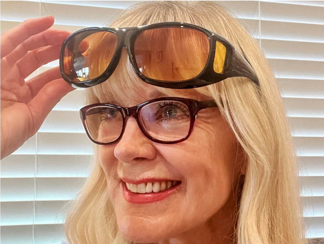 NoctiVision Nachtsichtbrille mit blendfreien Gläsern für klarere und sicherere Nachtsicht  