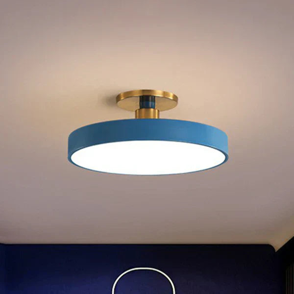 Nordic Glow LED Ceiling Light with Minimalist Round Design and Soft Ambient Lighting