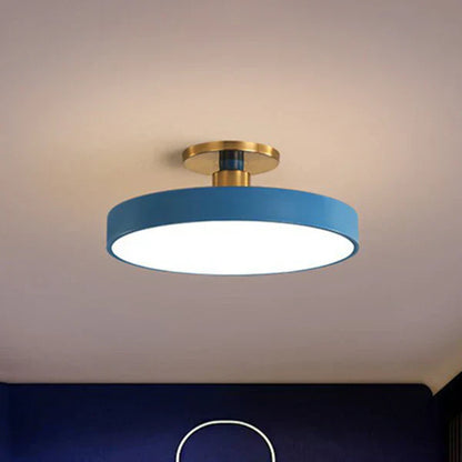 Nordic Glow LED Ceiling Light with Minimalist Round Design and Soft Ambient Lighting