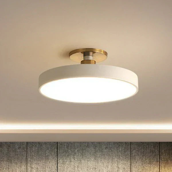 Nordic Glow LED Ceiling Light with Minimalist Round Design and Soft Ambient Lighting