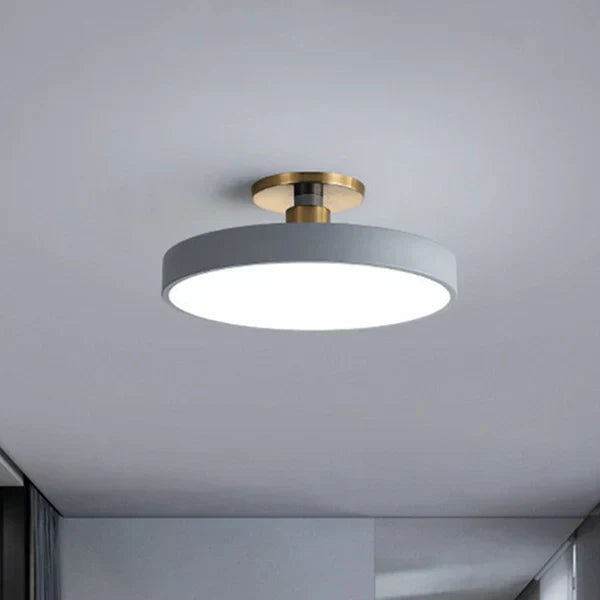 Nordic Glow LED Ceiling Light with Minimalist Round Design and Soft Ambient Lighting