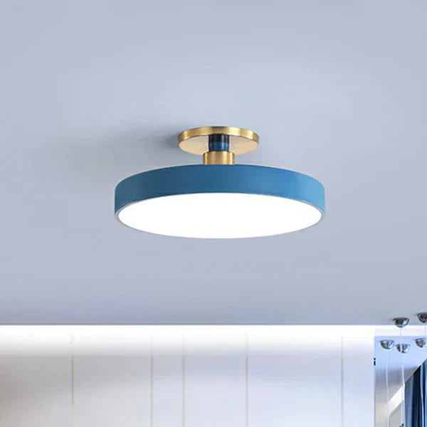 Nordic Glow LED Ceiling Light with Minimalist Round Design and Soft Ambient Lighting