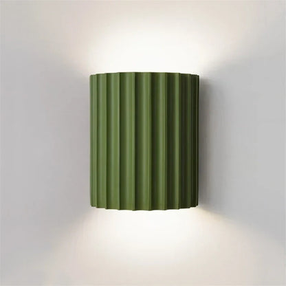 Nordic Resin Wall Lamp Ribbed E27 Indoor Ambient Light