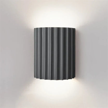 Nordic Resin Wall Lamp Ribbed E27 Indoor Ambient Light