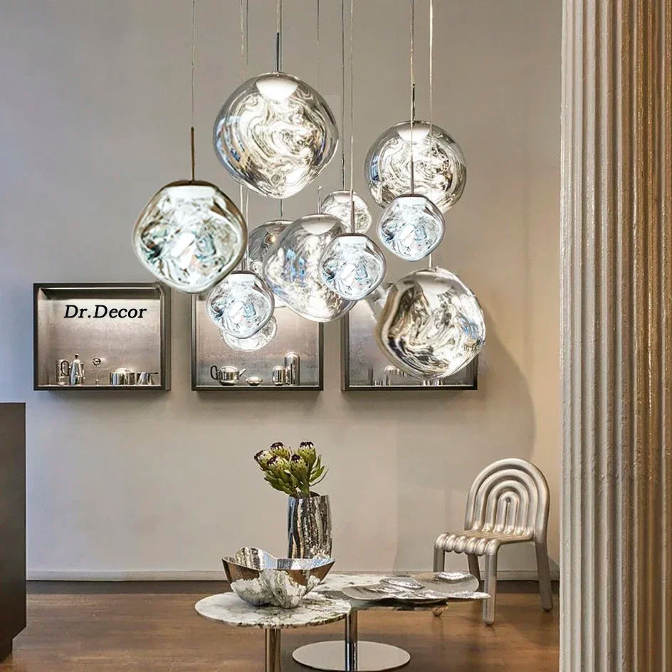 NordicGlow Glass Pendant Light Modern Scandinavian Ceiling Lamp