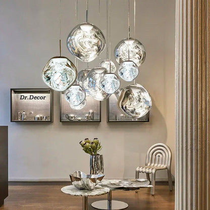NordicGlow Glass Pendant Light Modern Scandinavian Ceiling Lamp