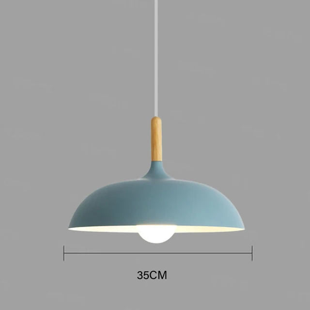 NordicOak skandinavisk egetræ loftslampe moderne LED pendel lampe