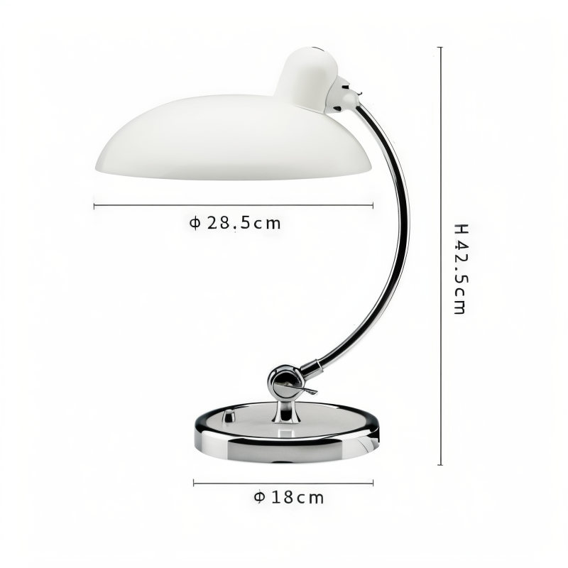 Vintage lampa stołowa NostaChic z żelazną kopułą, regulowana lampa biurkowa i do czytania  