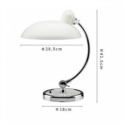 Vintage lampa stołowa NostaChic z żelazną kopułą, regulowana lampa biurkowa i do czytania  