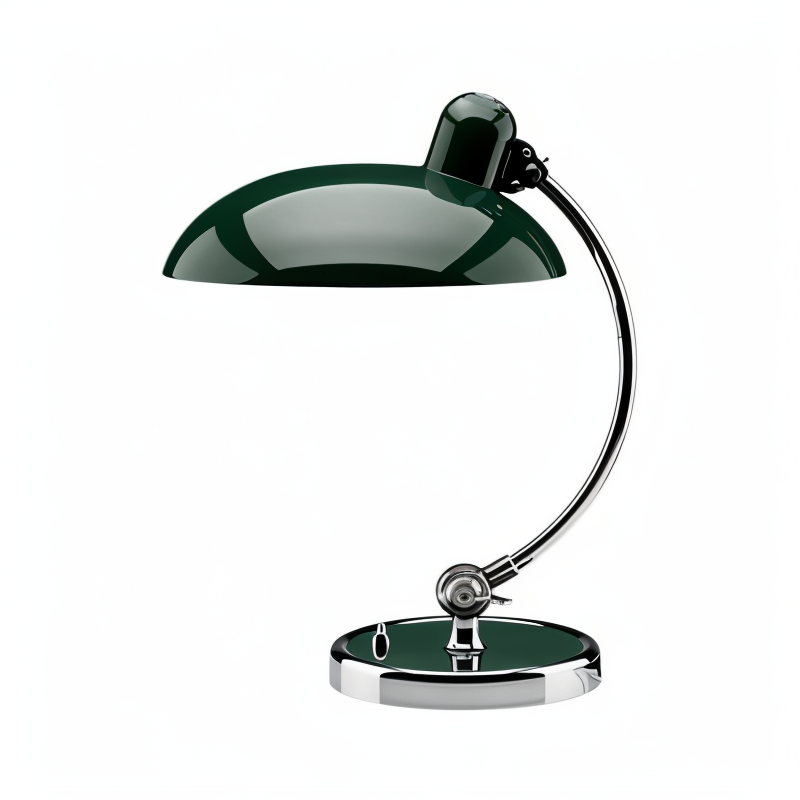 Vintage lampa stołowa NostaChic z żelazną kopułą, regulowana lampa biurkowa i do czytania  