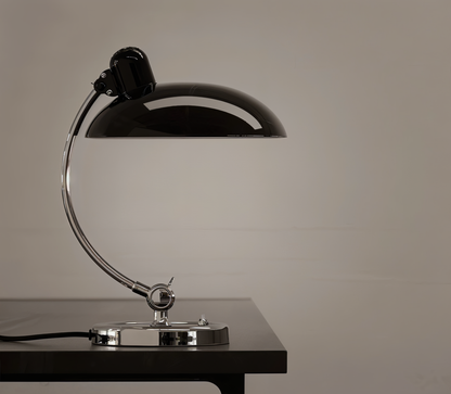 Vintage lampa stołowa NostaChic z żelazną kopułą, regulowana lampa biurkowa i do czytania  