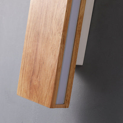 OakBeam Massivholz LED Wandleuchte Minimalistische Naturleuchte