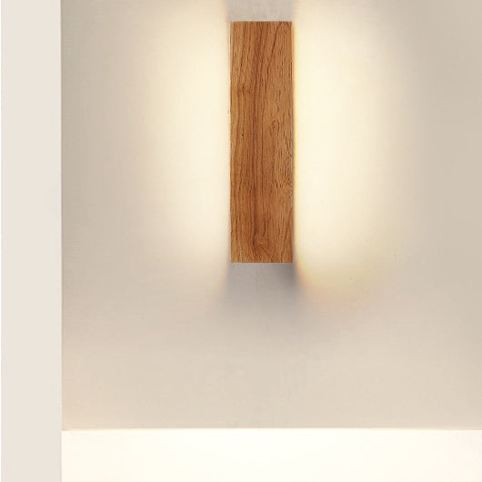 OakBeam Massivholz LED Wandleuchte Minimalistische Naturleuchte