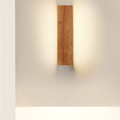 OakBeam Massivholz LED Wandleuchte Minimalistische Naturleuchte