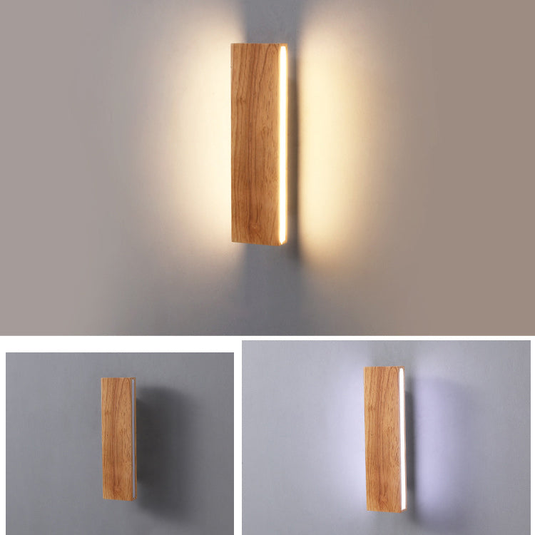 OakBeam Massivholz LED Wandleuchte Minimalistische Naturleuchte