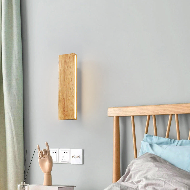 OakBeam Massivholz LED Wandleuchte Minimalistische Naturleuchte