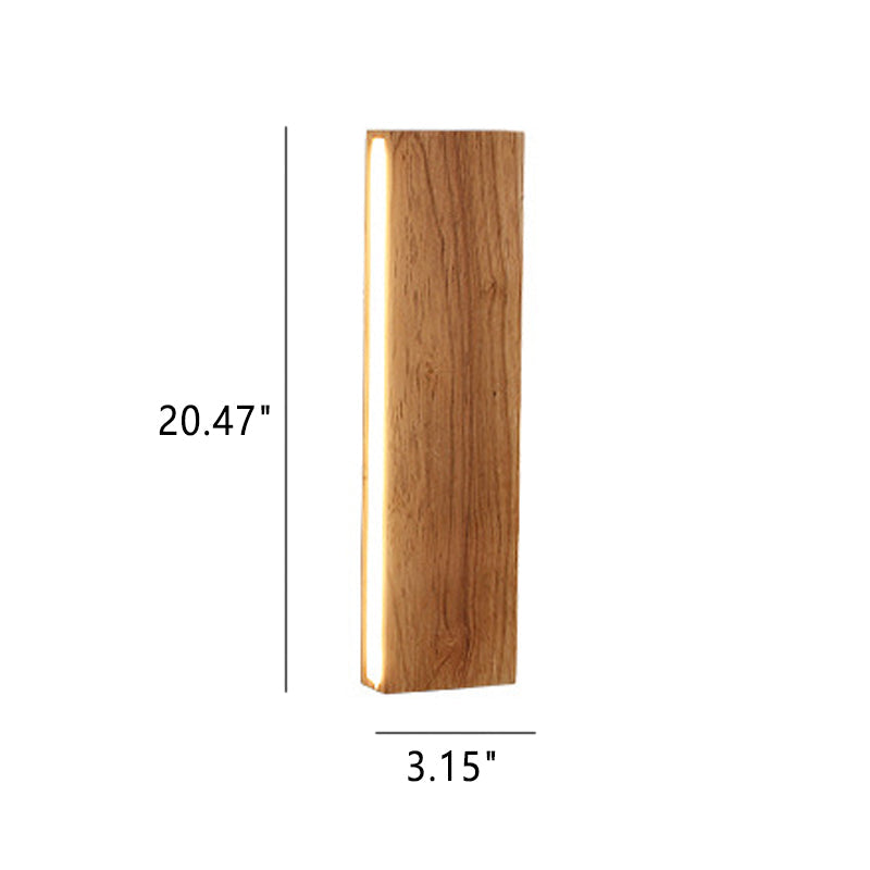 OakBeam Massivholz LED Wandleuchte Minimalistische Naturleuchte