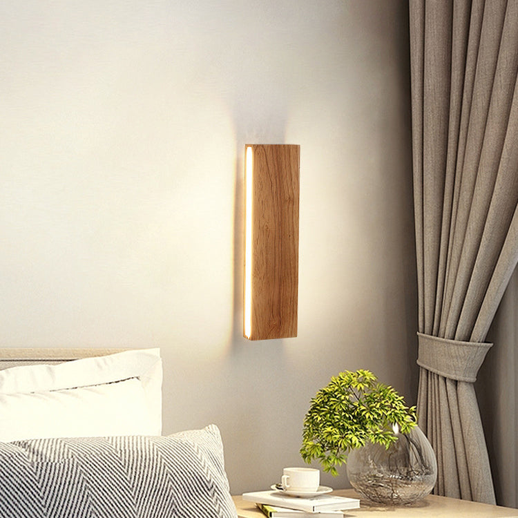 OakBeam Massivholz LED Wandleuchte Minimalistische Naturleuchte