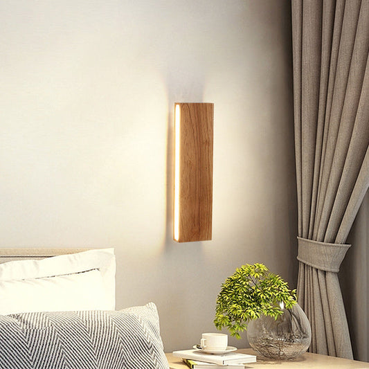 OakBeam Massivholz LED Wandleuchte Minimalistische Naturleuchte