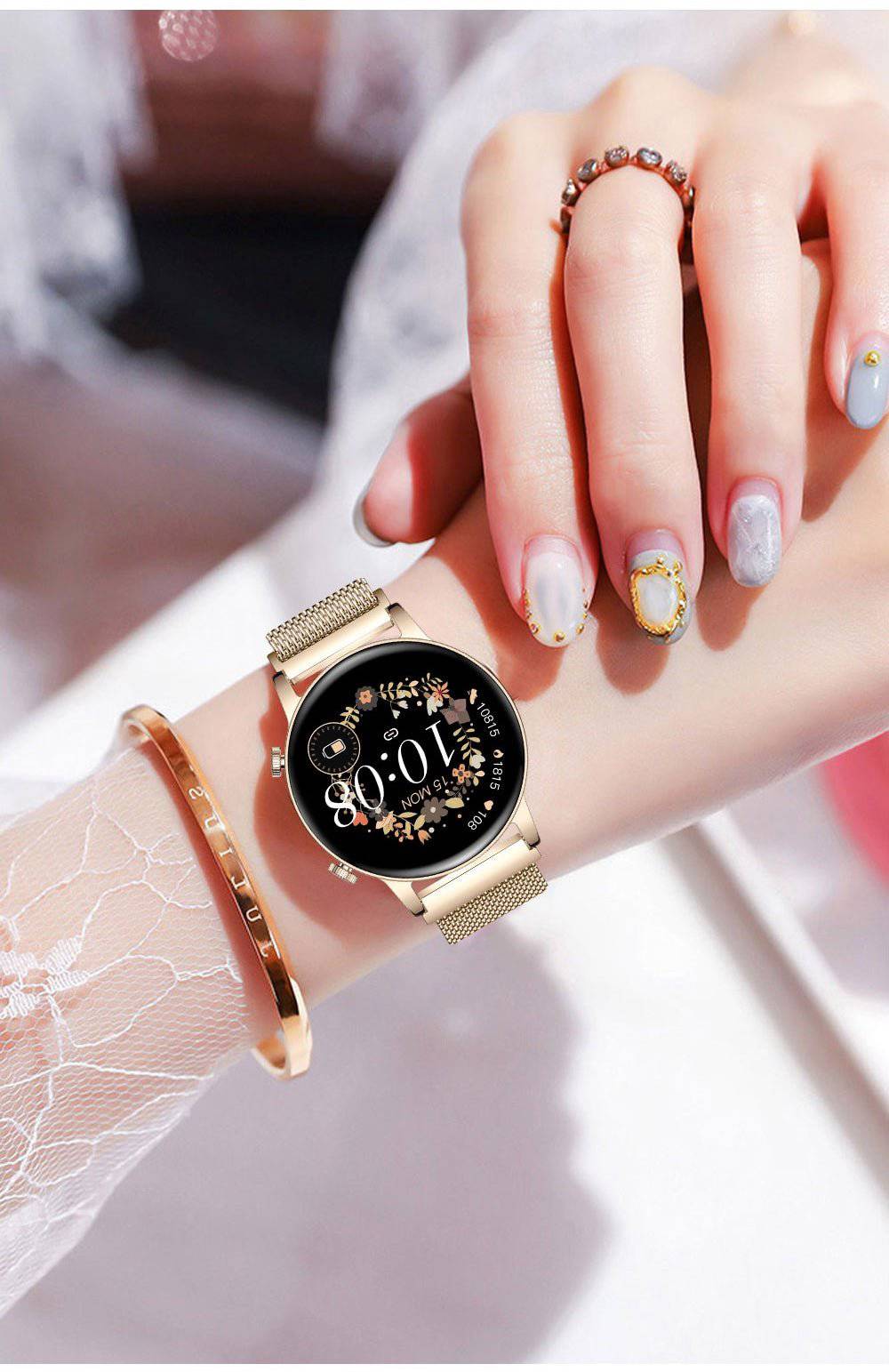 Orlina Smartwatch für Frauen mit Fitness-Tracking, Schlafüberwachung und intelligenten Benachrichtigungen