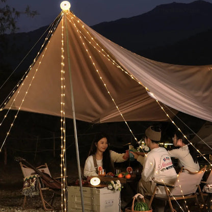 Rul-op LED campinglys – 10M USB genopladelig og vandtæt