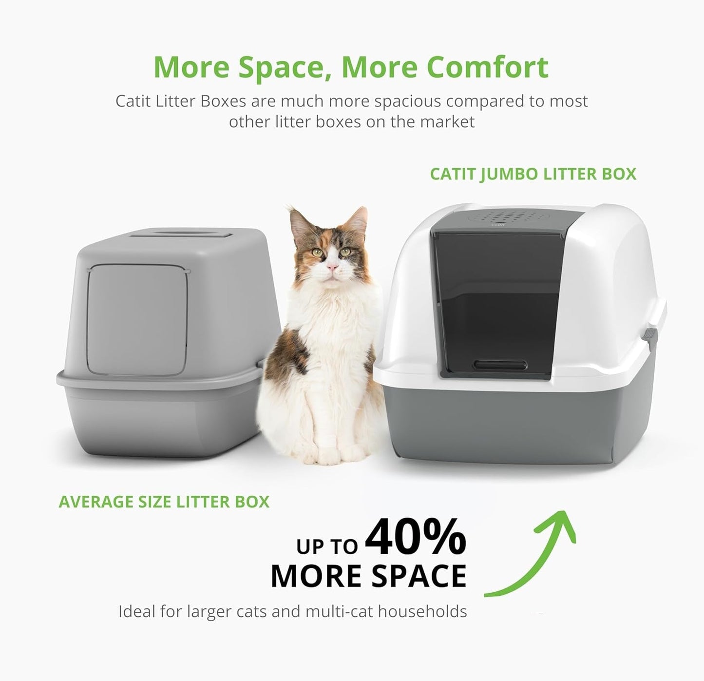 PetHome XL overdekte kattenbak met geurcontrole en gemakkelijke reiniging