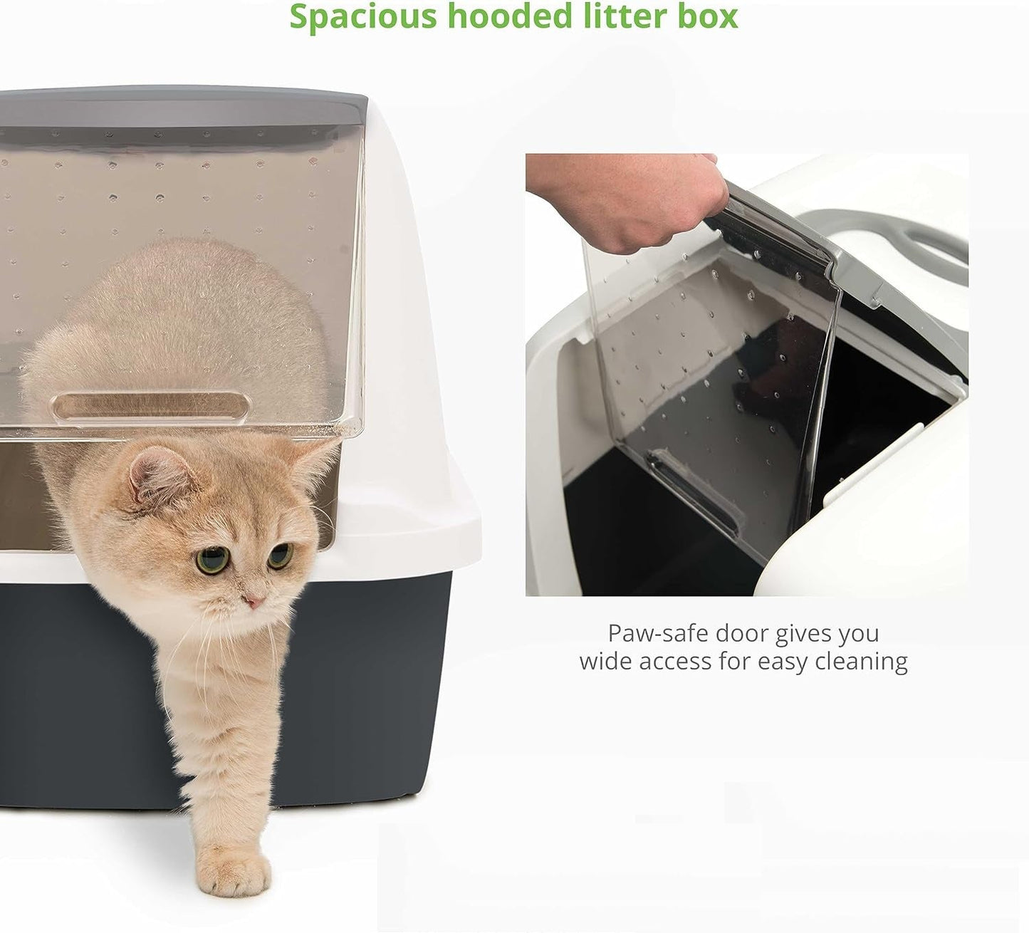 PetHome XL overdekte kattenbak met geurcontrole en gemakkelijke reiniging