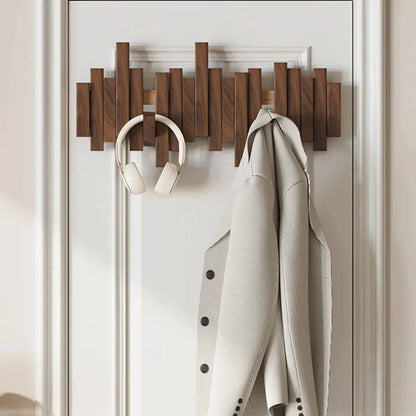 Piano Holz Wandgarderobe mit 5 Haken