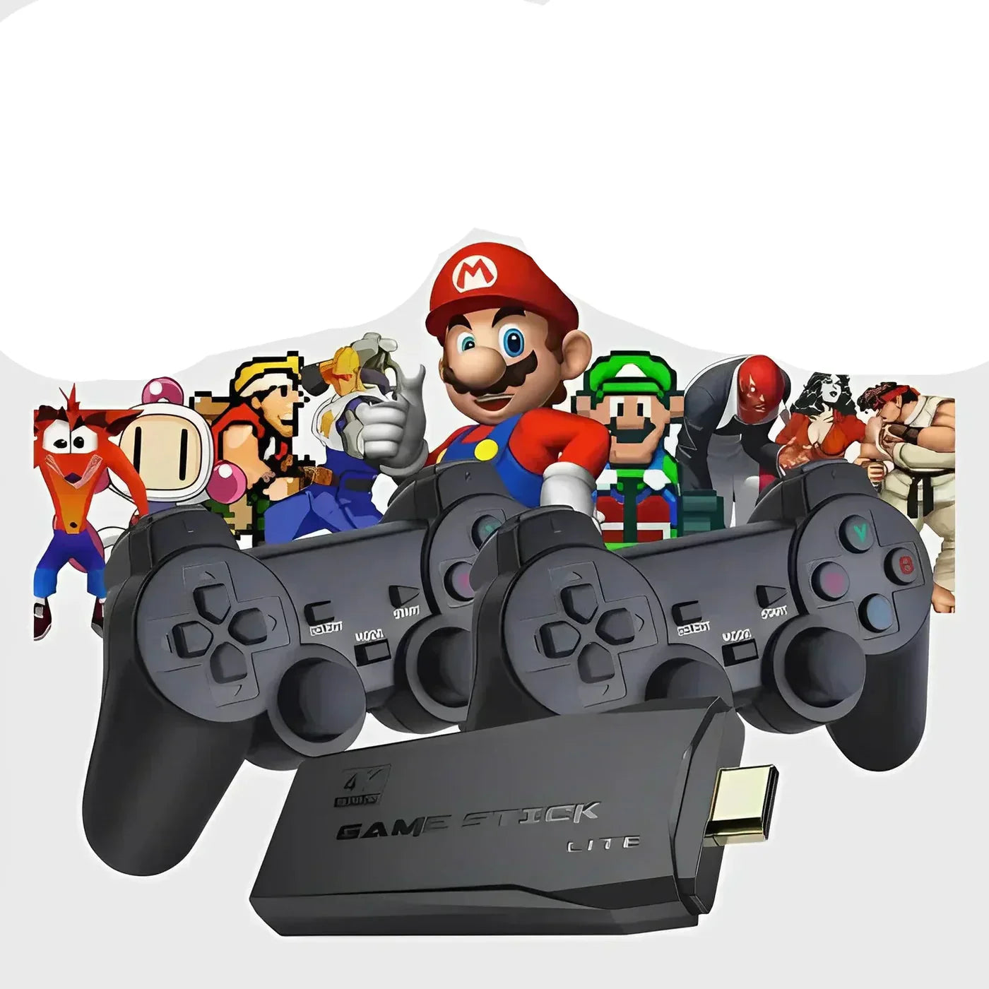 PixelDrive Retro Game Console with 2 Wireless Controllers 64GB