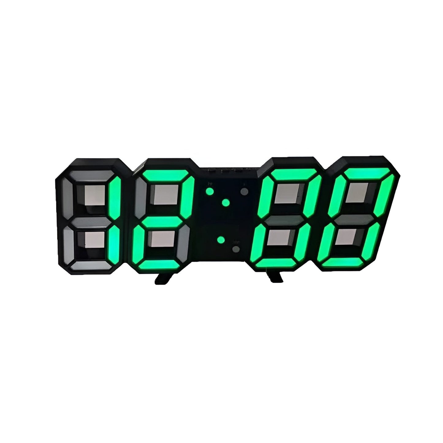 PixelTime 3D LED digital vægur med temperatur, dato og alarm