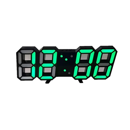 PixelTime 3D LED digital vægur med temperatur, dato og alarm