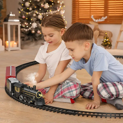 PlayTrain klasyczny zestaw pociągu parowego – zabawka kolejowa dla dzieci do kreatywnej zabawy