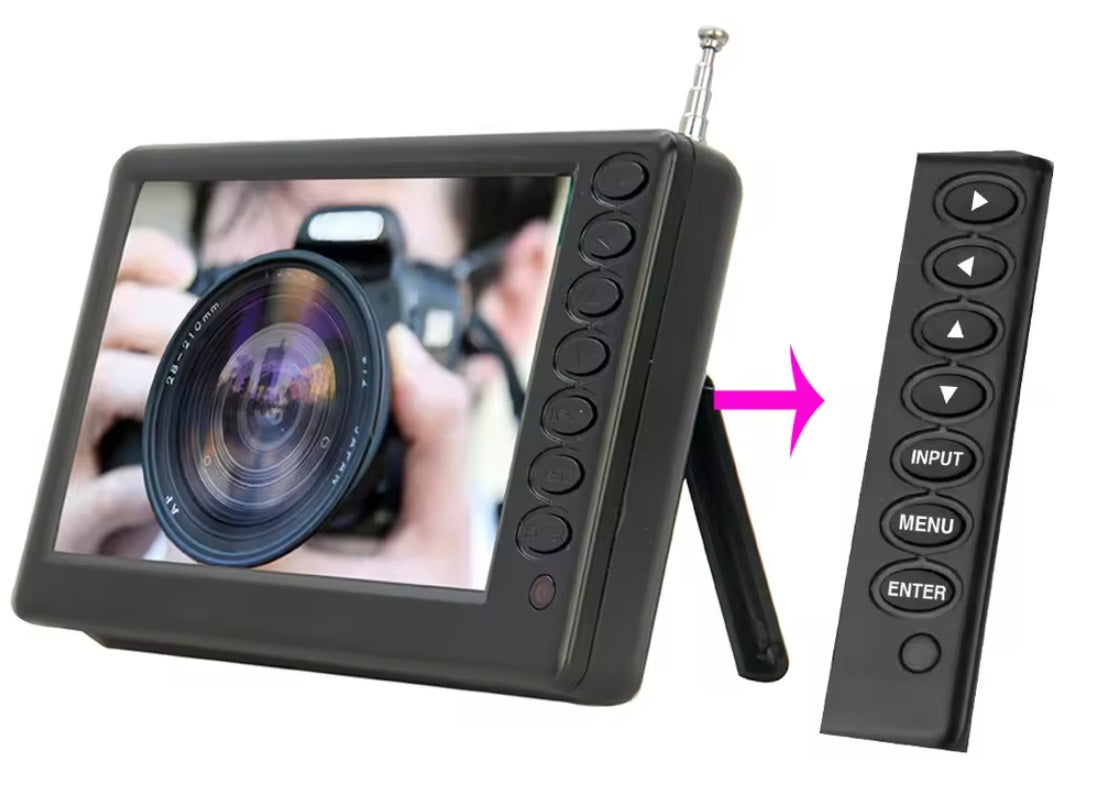 Portable 9 Inch Mini LED TV – Rechargeable Battery Widescreen Television
