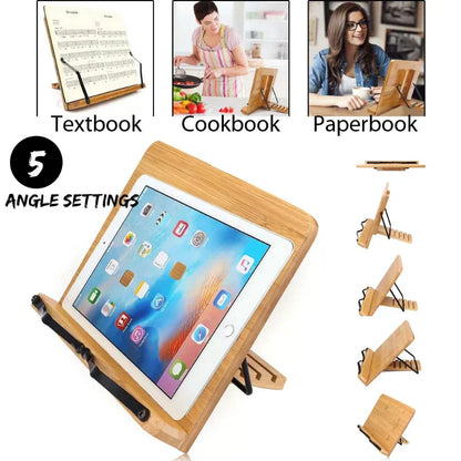 Portable Adjustable Book Stand Ergonomic Reading and Tablet Holder