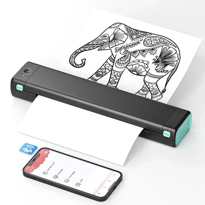 Portable Bluetooth Thermal Printer Wireless Compact Paper Printing Machine