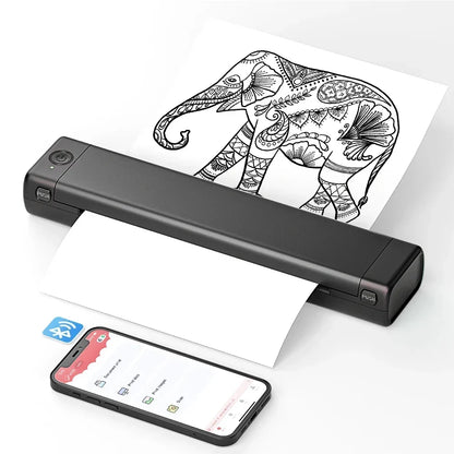 Portable Bluetooth Thermal Printer Wireless Compact Paper Printing Machine