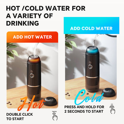 Draagbare elektrische espressomaker met zelfverwarming en USB-C opladen