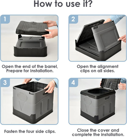 Portable Folding Toilet – Ideal for Camping, Festivals & Travel