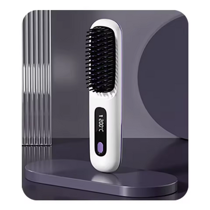Portable Hair Styling Brush Smooth Straightening Hair Tool
