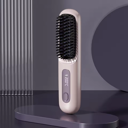 Portable Hair Styling Brush Smooth Straightening Hair Tool