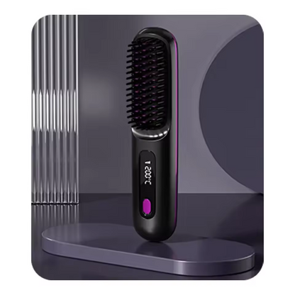 Portable Hair Styling Brush Smooth Straightening Hair Tool