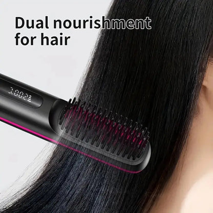 Portable Hair Styling Brush Smooth Straightening Hair Tool