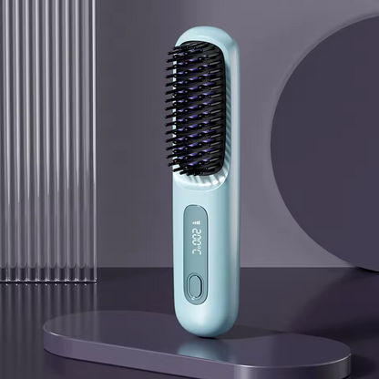 Portable Hair Styling Brush Smooth Straightening Hair Tool
