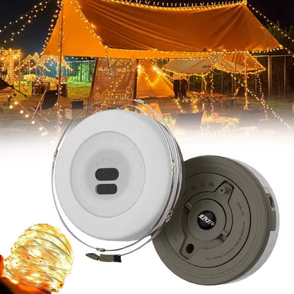 Bærbar LED camping lyskæde USB genopladelig vandtæt 10m eventyrlys