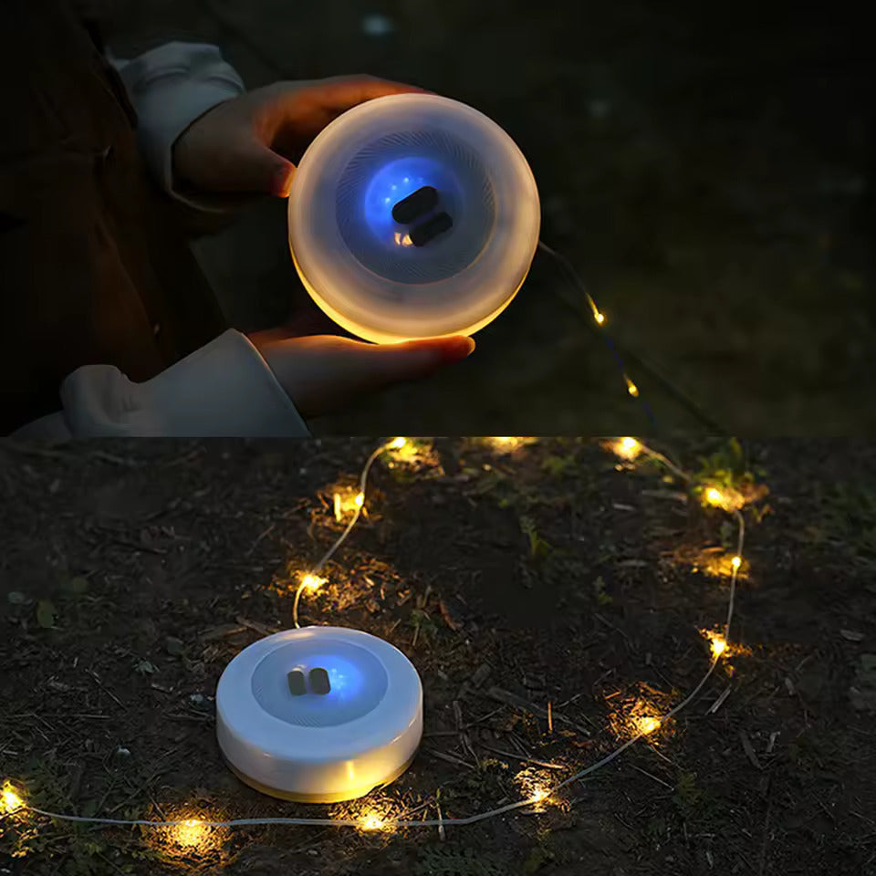 Bærbar LED camping lyskæde USB genopladelig vandtæt 10m eventyrlys