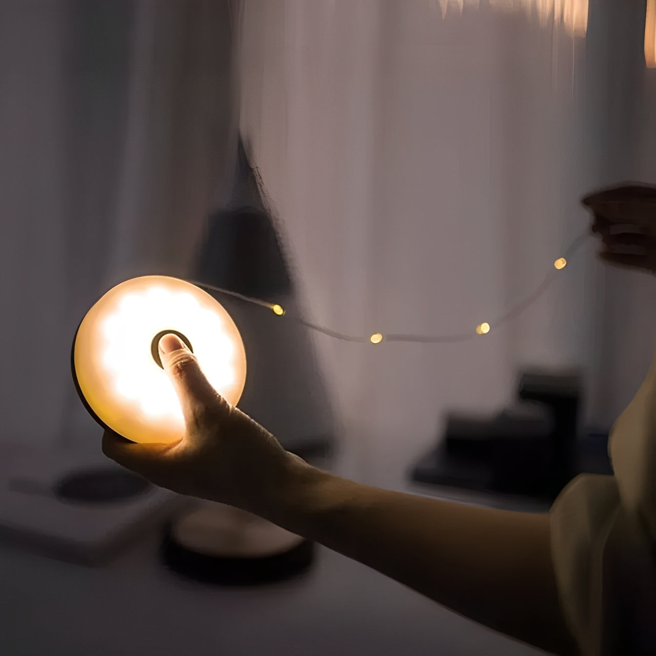 Bærbar LED camping lyskæde USB genopladelig vandtæt 10m eventyrlys