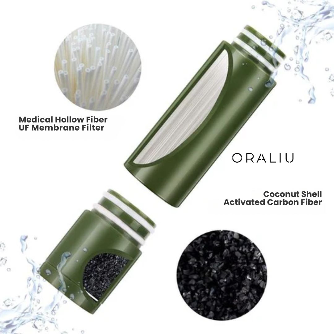 Portable Survival Water Filter for Camping and Emergency Use